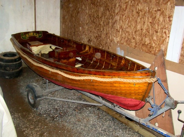 12' traditional clinker wooden launch for sale